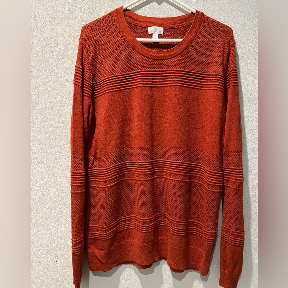 Stitch Fix MARKET & SPRUCE
Rowan Textured Cotton Blend Sweater copper orange/red
